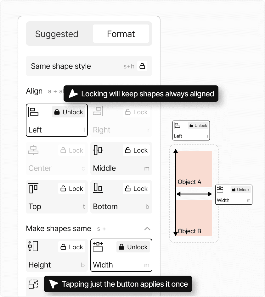 Auto-layout controls in Slidely add-in